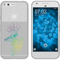 Pixel Silikon-Hülle Floral Hirsch M7-4 Case