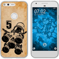 Pixel XL Silikon-Hülle Space Moon Rocket M3 Case