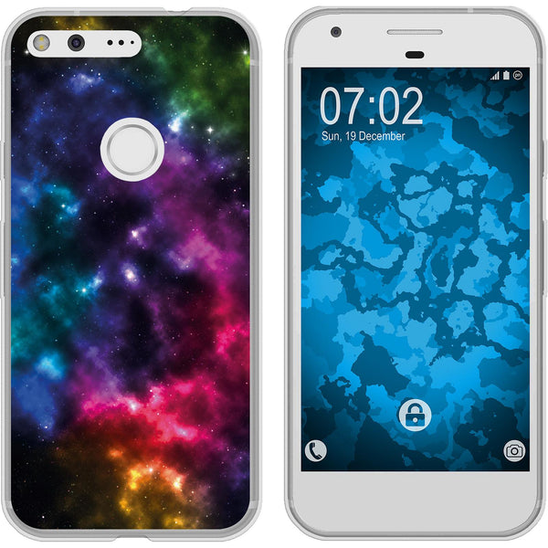 Pixel XL Silikon-Hülle Space Nebula M8 Case