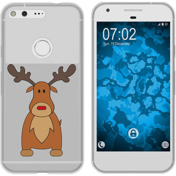 Pixel Silikon-Hülle X Mas Weihnachten Rentier M3 Case