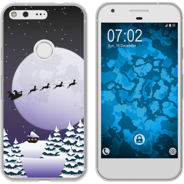 Pixel Silikon-Hülle X Mas Weihnachten Santa - Night M5 Case
