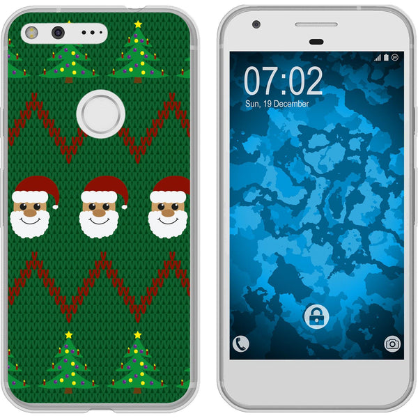 Pixel Silikon-Hülle X Mas Weihnachten X-Mas Sweater M7 Case