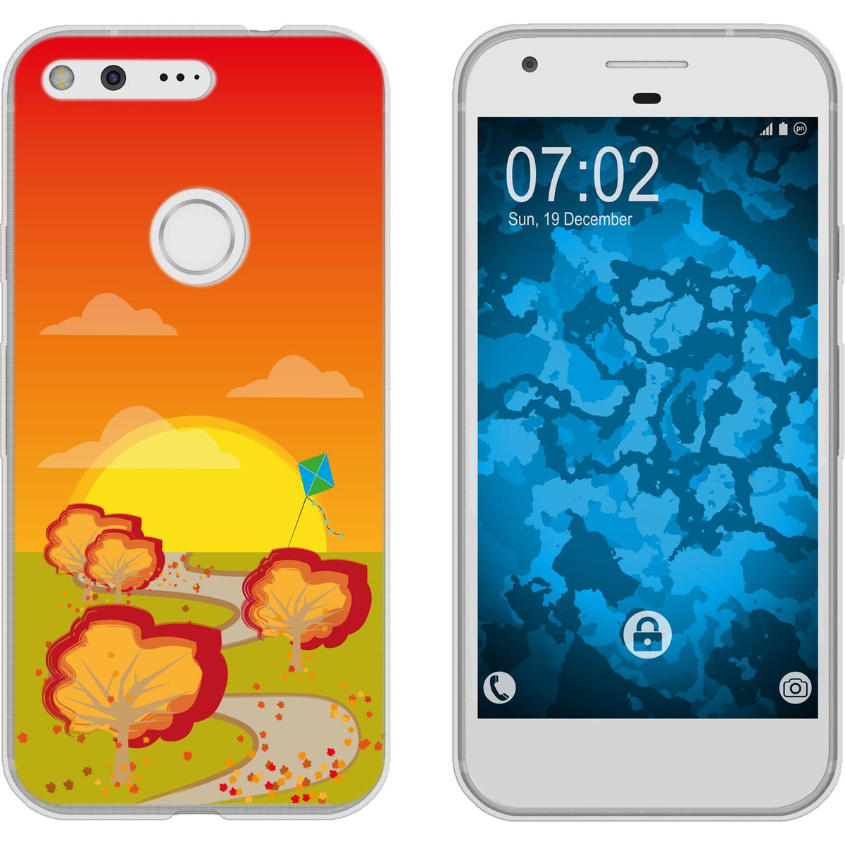 Pixel XL Silikon-Hülle Herbst Drache/Kite M2 Case