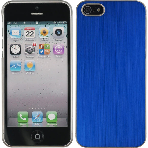 Hardcase für Apple iPhone 5 / 5s / SE Metallic blau