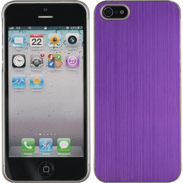 Hardcase für Apple iPhone 5 / 5s / SE Metallic lila