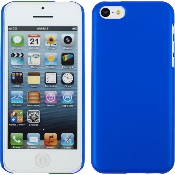 Hardcase für Apple iPhone 5c gummiert blau