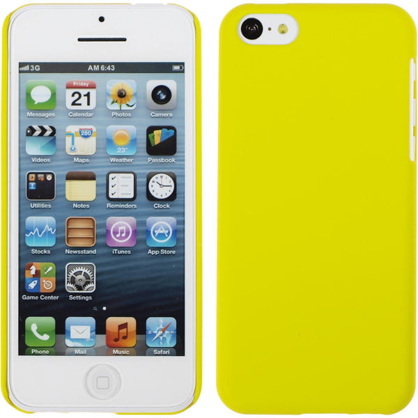 Hardcase für Apple iPhone 5c gummiert gelb