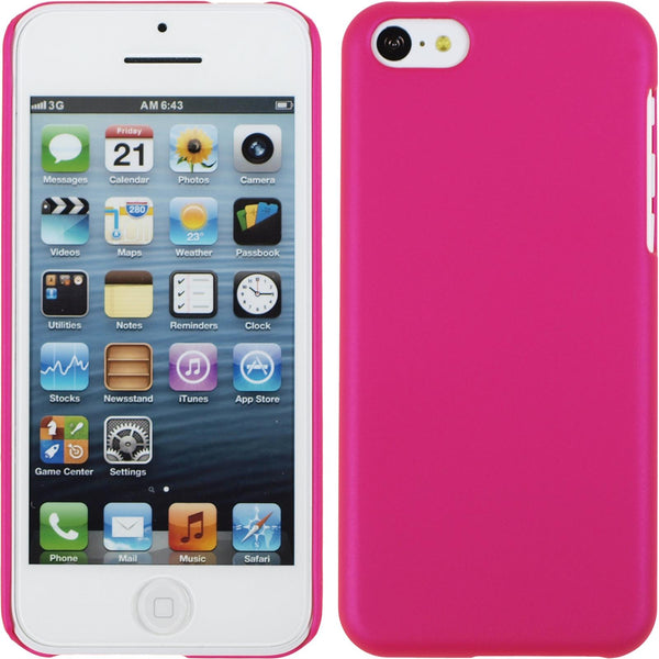 Hardcase für Apple iPhone 5c gummiert pink