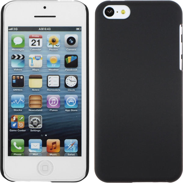 Hardcase für Apple iPhone 5c gummiert schwarz