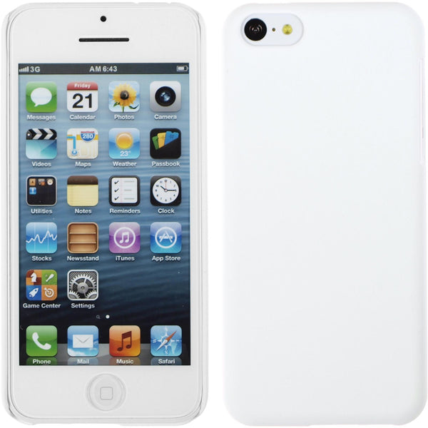 Hardcase für Apple iPhone 5c gummiert weiß