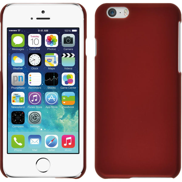 Hardcase für Apple iPhone 6s / 6 gummiert rot