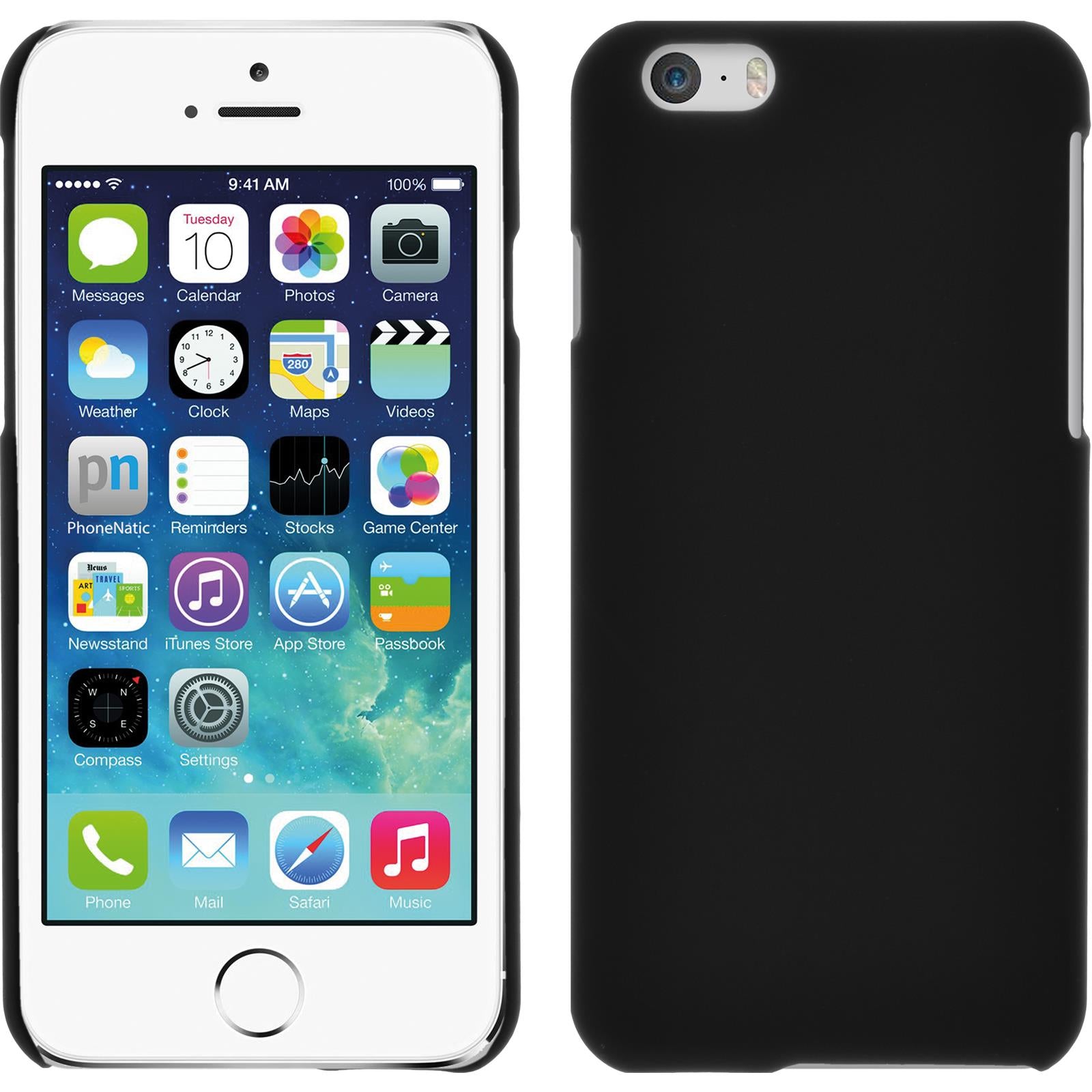 Hardcase für Apple iPhone 6s / 6 gummiert schwarz