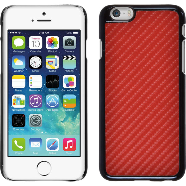 Hardcase für Apple iPhone 6s / 6 Carbonoptik rot