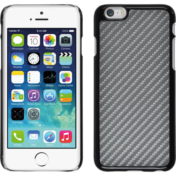 Hardcase für Apple iPhone 6s / 6 Carbonoptik silber