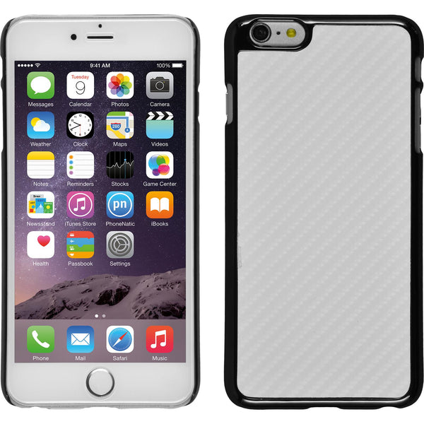 Hardcase für Apple iPhone 6 Plus / 6s Plus Carbonoptik weiß