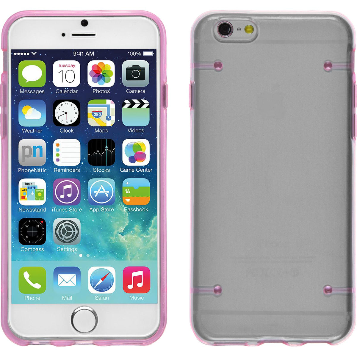 Hardcase für Apple iPhone 6s / 6 transparent rosa