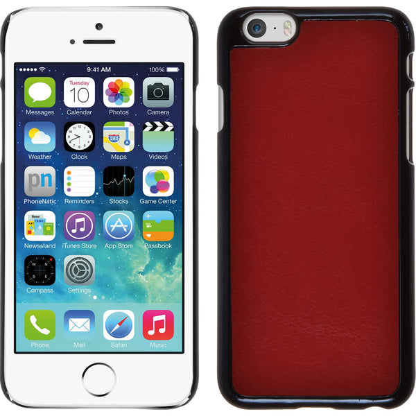 Hardcase für Apple iPhone 6s / 6 Lederoptik rot
