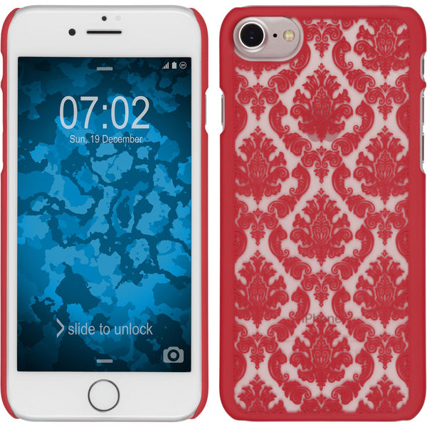 Hardcase für Apple iPhone 7 / 8 / SE 2020 Damask rot