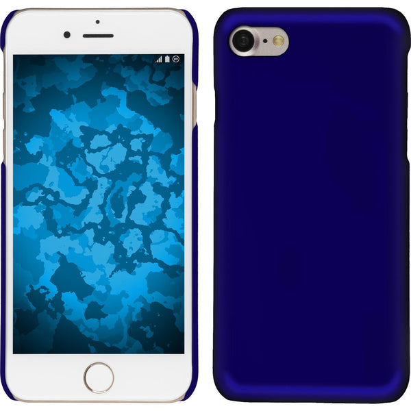 Hardcase für Apple iPhone 8 gummiert blau