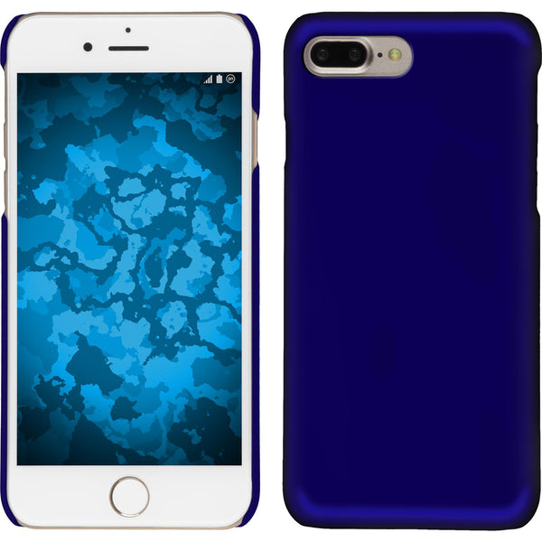 Hardcase für Apple iPhone 8 Plus gummiert blau