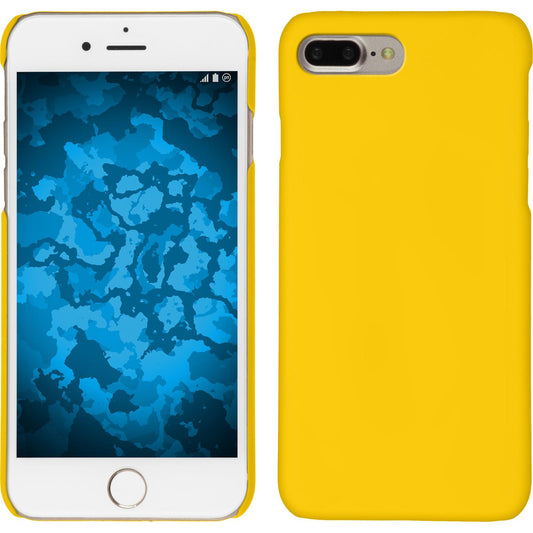 Hardcase für Apple iPhone 8 Plus gummiert gelb