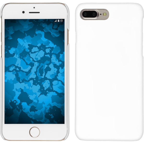 Hardcase für Apple iPhone 8 Plus gummiert weiﬂ