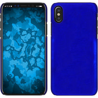 Hardcase für Apple iPhone X / XS gummiert blau