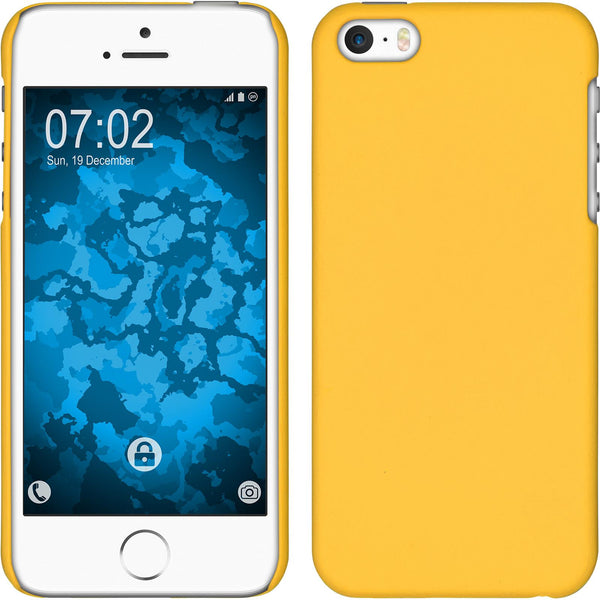 Hardcase für Apple iPhone SE 2016 (1.Gen) gummiert gelb
