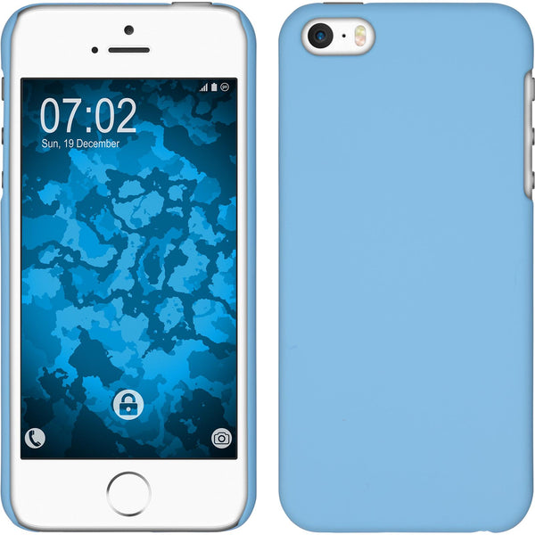 Hardcase für Apple iPhone SE 2016 (1.Gen) gummiert hellblau