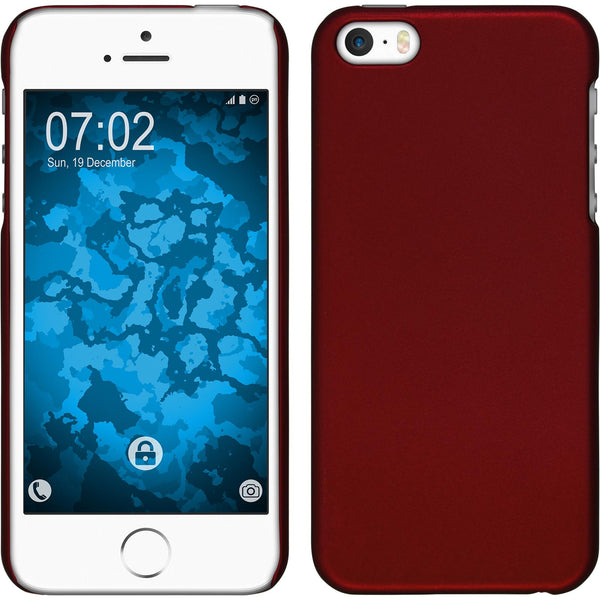 Hardcase für Apple iPhone SE 2016 (1.Gen) gummiert rot