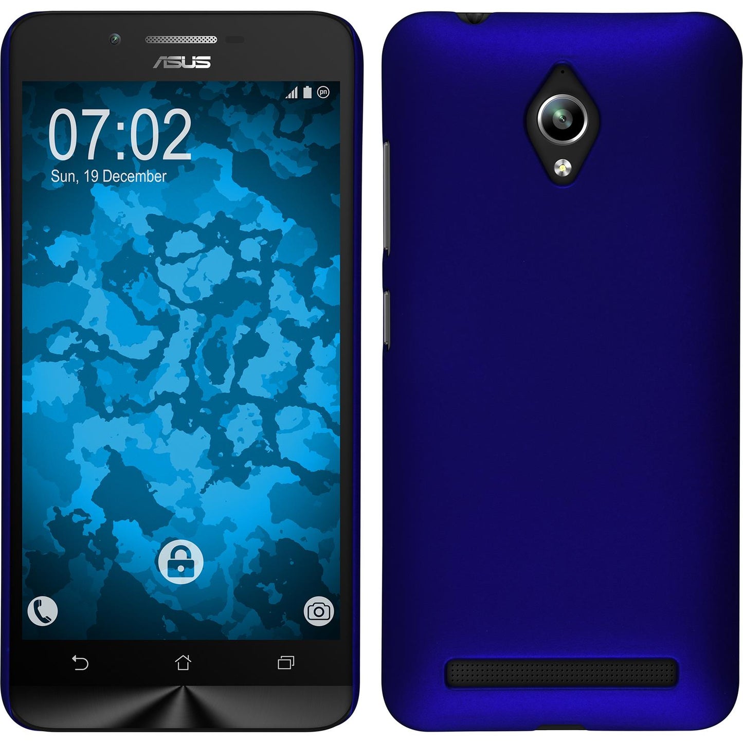 Hardcase für Asus Zenfone Go (ZC500TG) gummiert blau