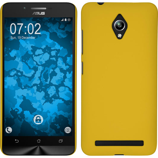 Hardcase für Asus Zenfone Go (ZC500TG) gummiert gelb