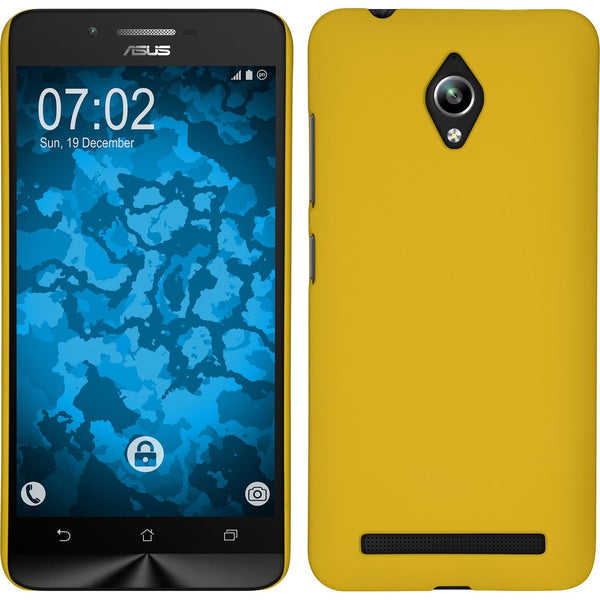 Hardcase für Asus Zenfone Go (ZC500TG) gummiert gelb