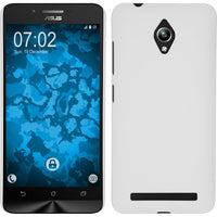 Hardcase für Asus Zenfone Go (ZC500TG) gummiert weiﬂ