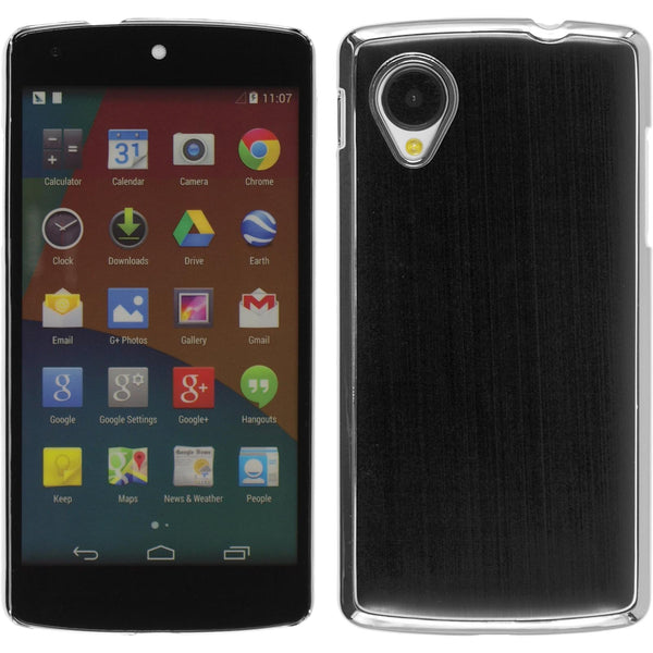 Hardcase für Google Nexus 5 Metallic schwarz/silber