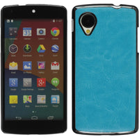 Hardcase für Google Nexus 5 Lederoptik blau