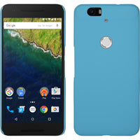 Hardcase für Google Nexus 6P gummiert hellblau
