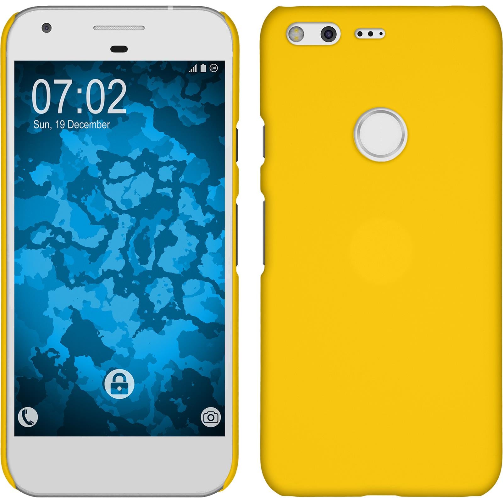Hardcase für Google Pixel gummiert gelb