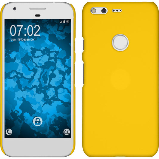 Hardcase für Google Pixel gummiert gelb