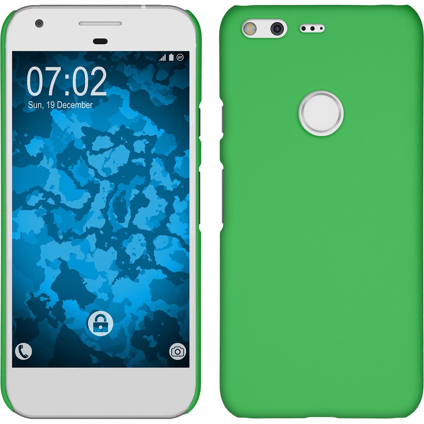 Hardcase für Google Pixel gummiert grün