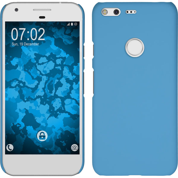 Hardcase für Google Pixel gummiert hellblau