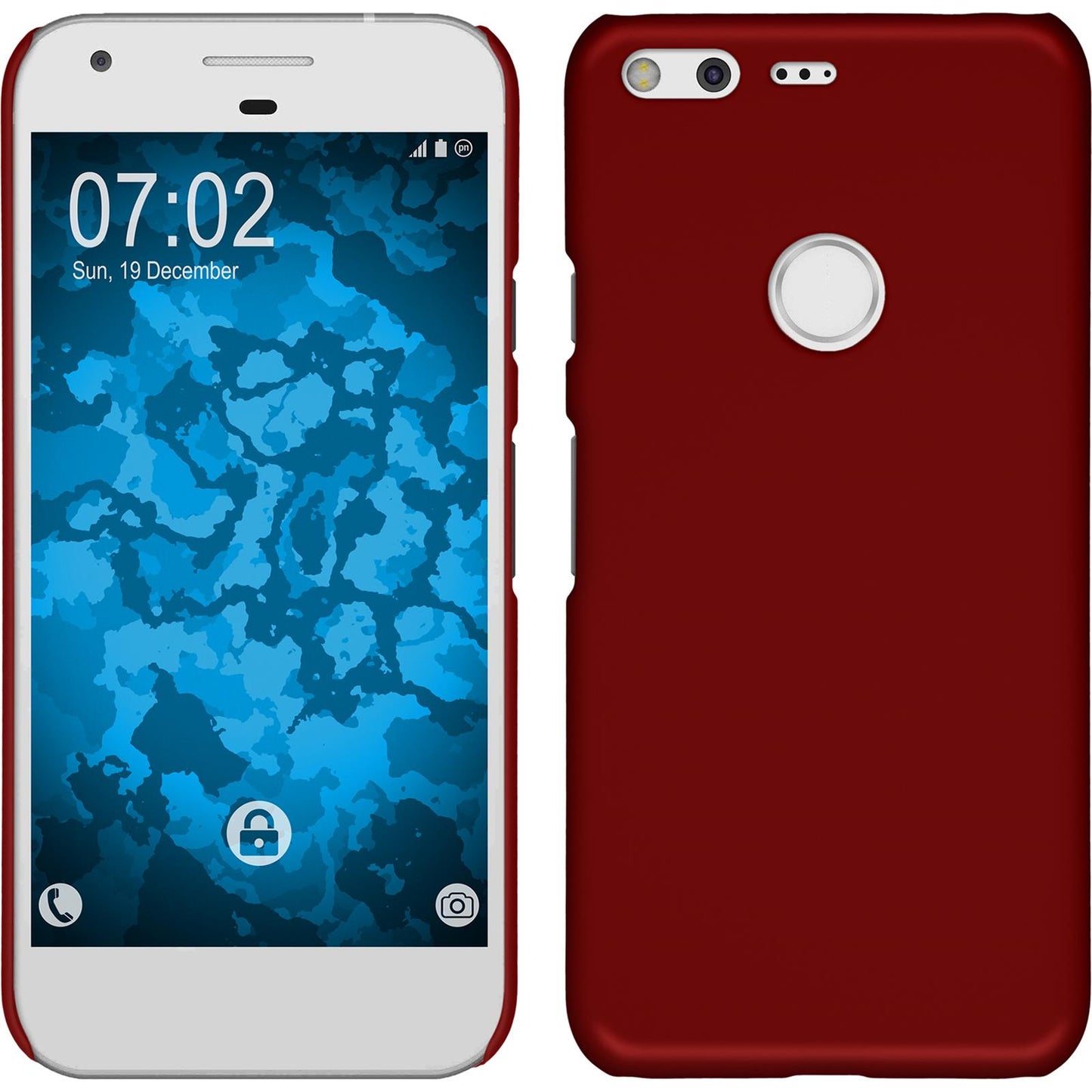Hardcase für Google Pixel gummiert rot