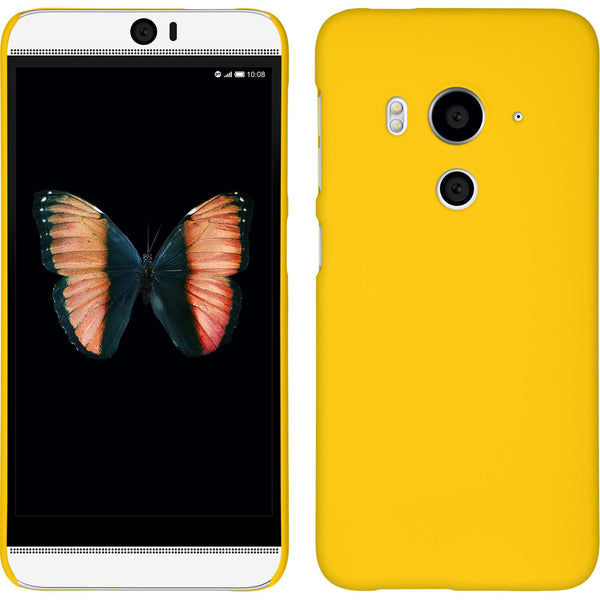 Hardcase für HTC Butterfly 3 gummiert gelb