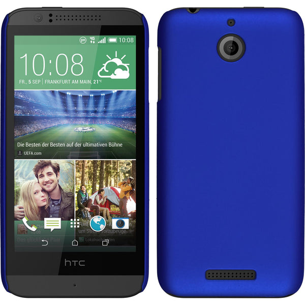 Hardcase für HTC Desire 510 gummiert blau