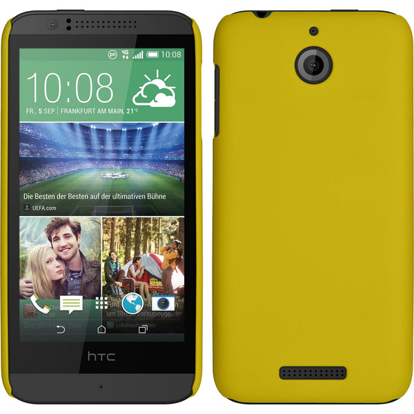 Hardcase für HTC Desire 510 gummiert gelb