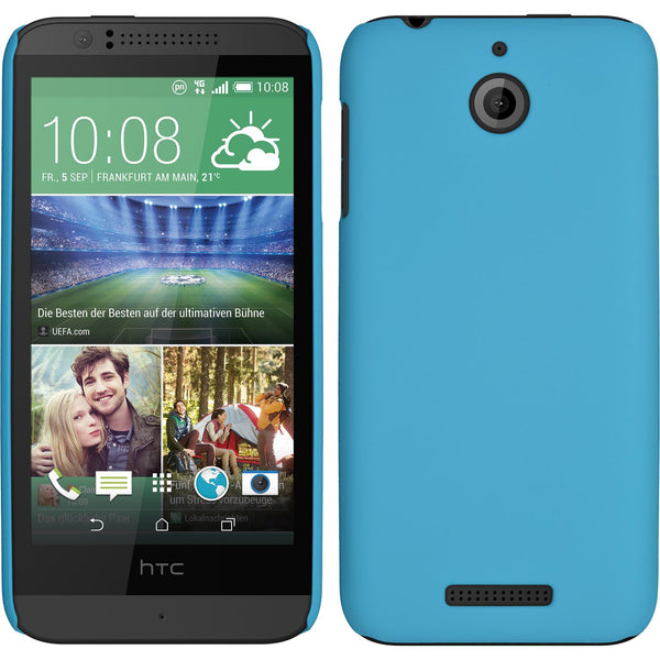 Hardcase für HTC Desire 510 gummiert hellblau