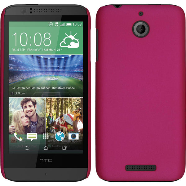 Hardcase für HTC Desire 510 gummiert pink