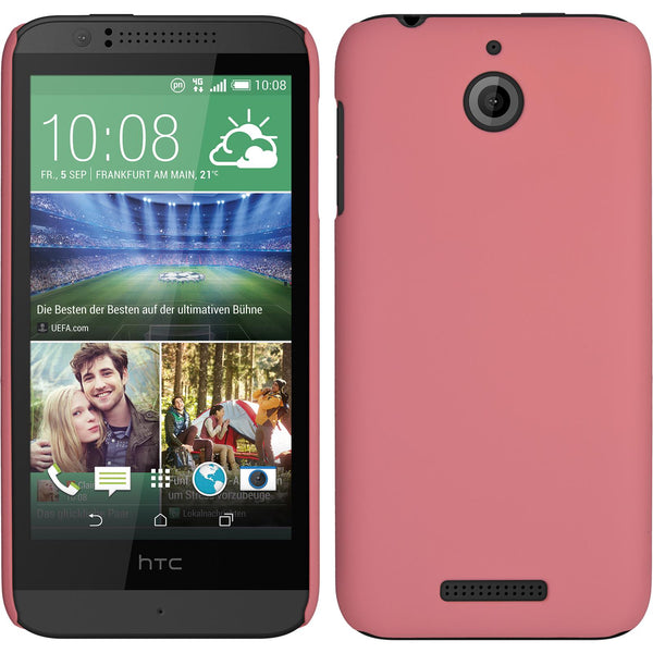 Hardcase für HTC Desire 510 gummiert rosa