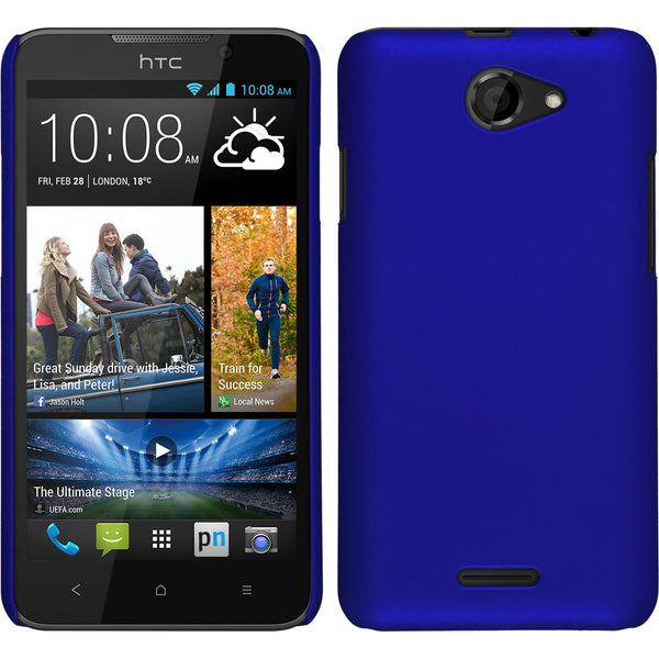 Hardcase für HTC Desire 516 gummiert blau