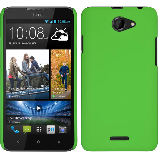 Hardcase für HTC Desire 516 gummiert grün